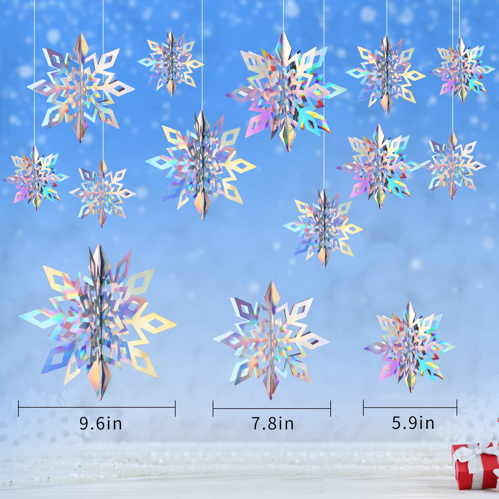 Amazon.co.jp: 12個 冬 クリスマス 3D 吊り下げ 雪の結晶 冷凍